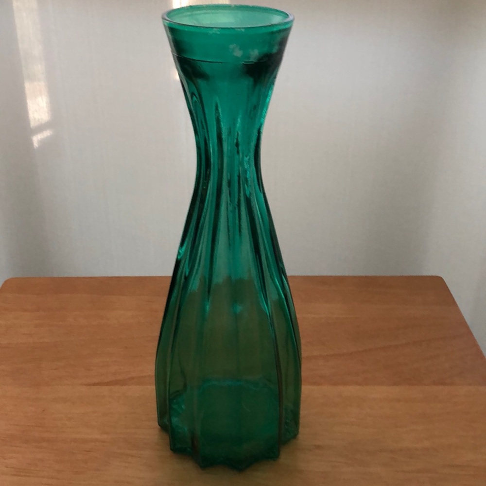 Hand blown tall flower vase
